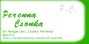 perenna csonka business card